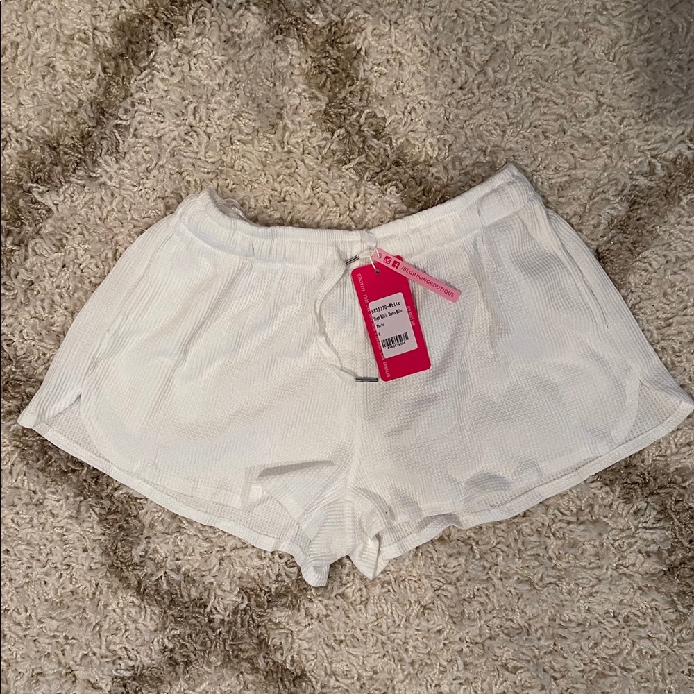 Beginning Boutique waffle shorts
